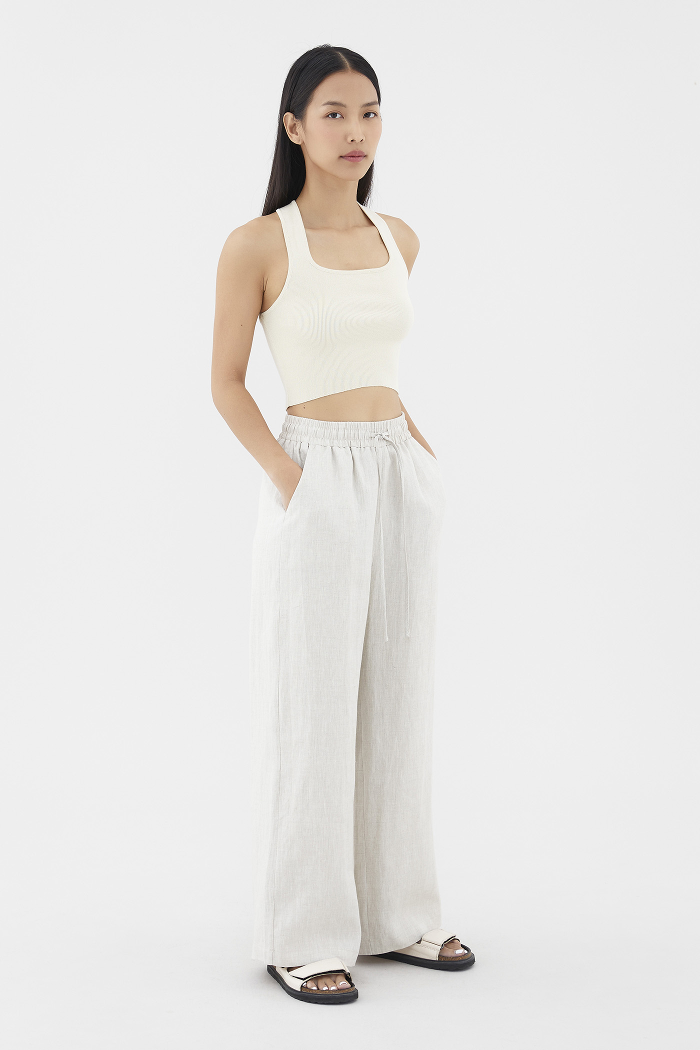 Belena Linen Drawstring Pants The Editor s Market