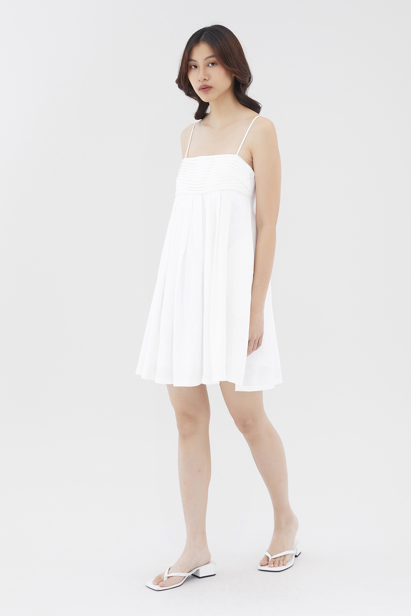 Chesca Linen Pleated Dress