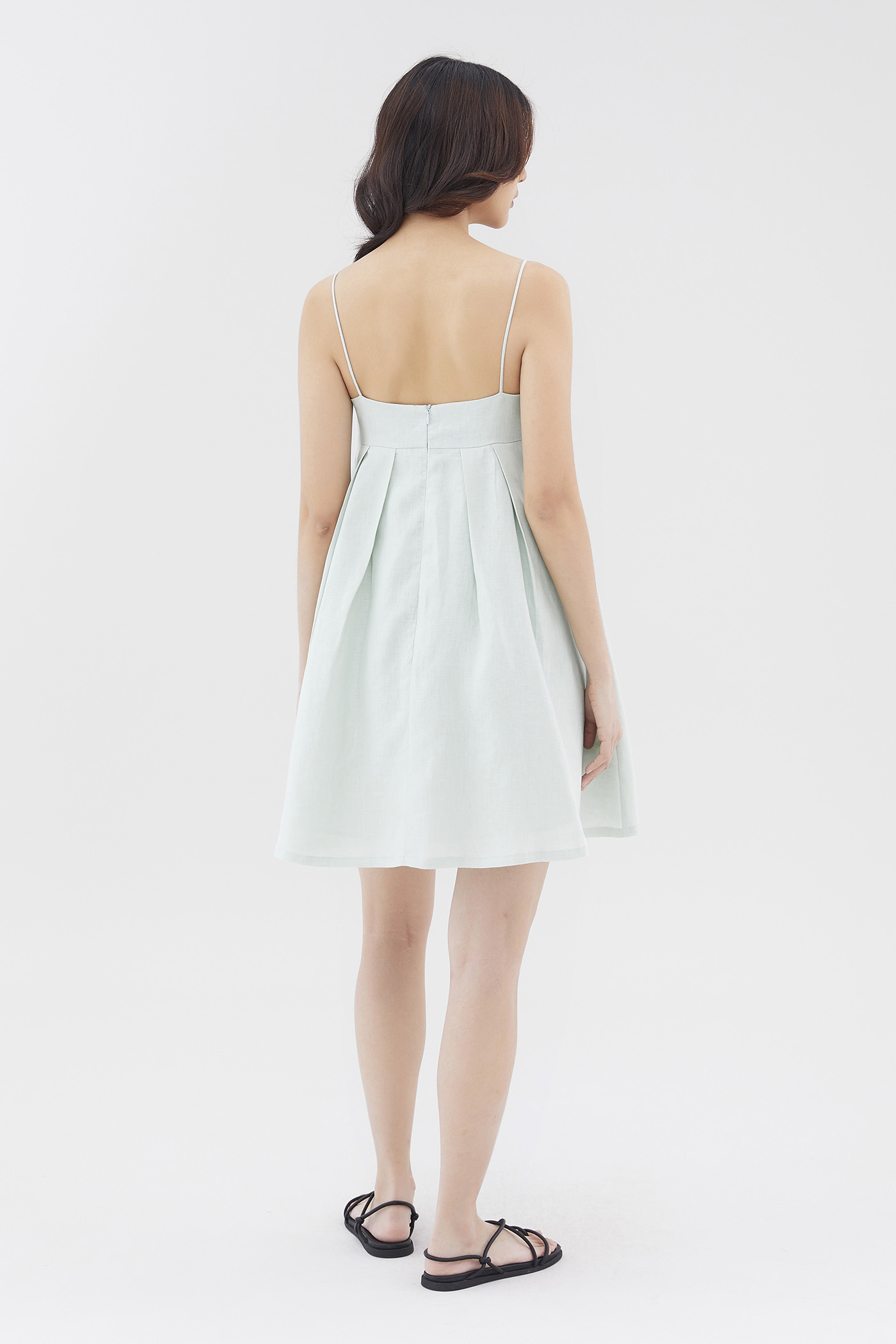 Chesca Linen Pleated Dress The Editor s Market