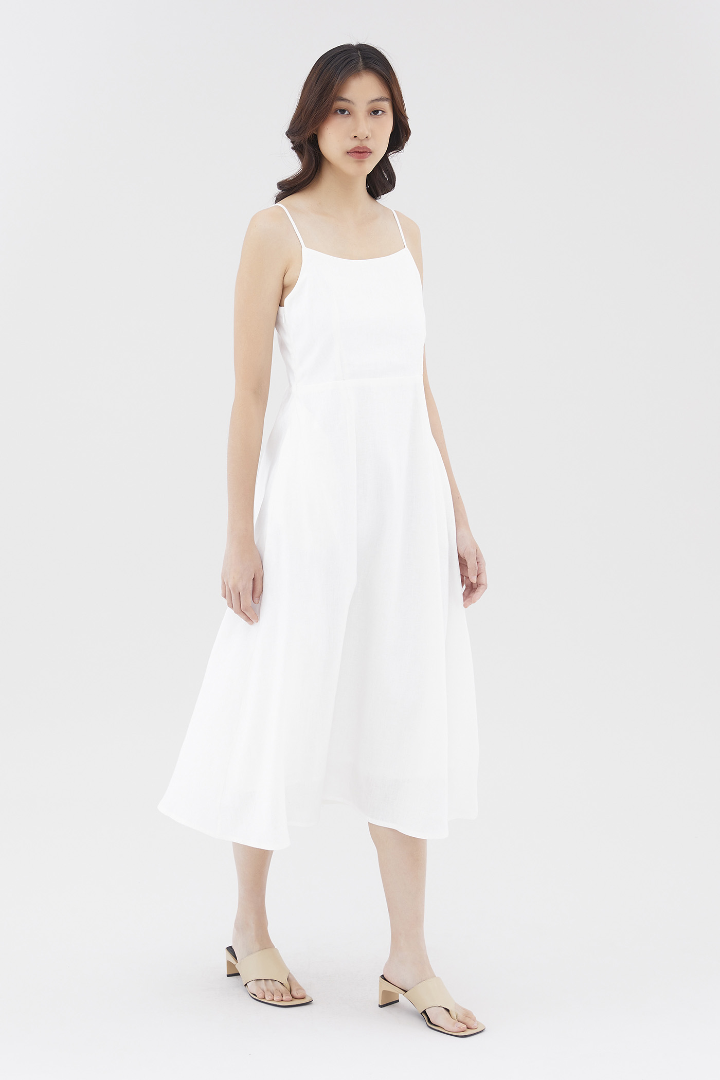 White linen swing top dress