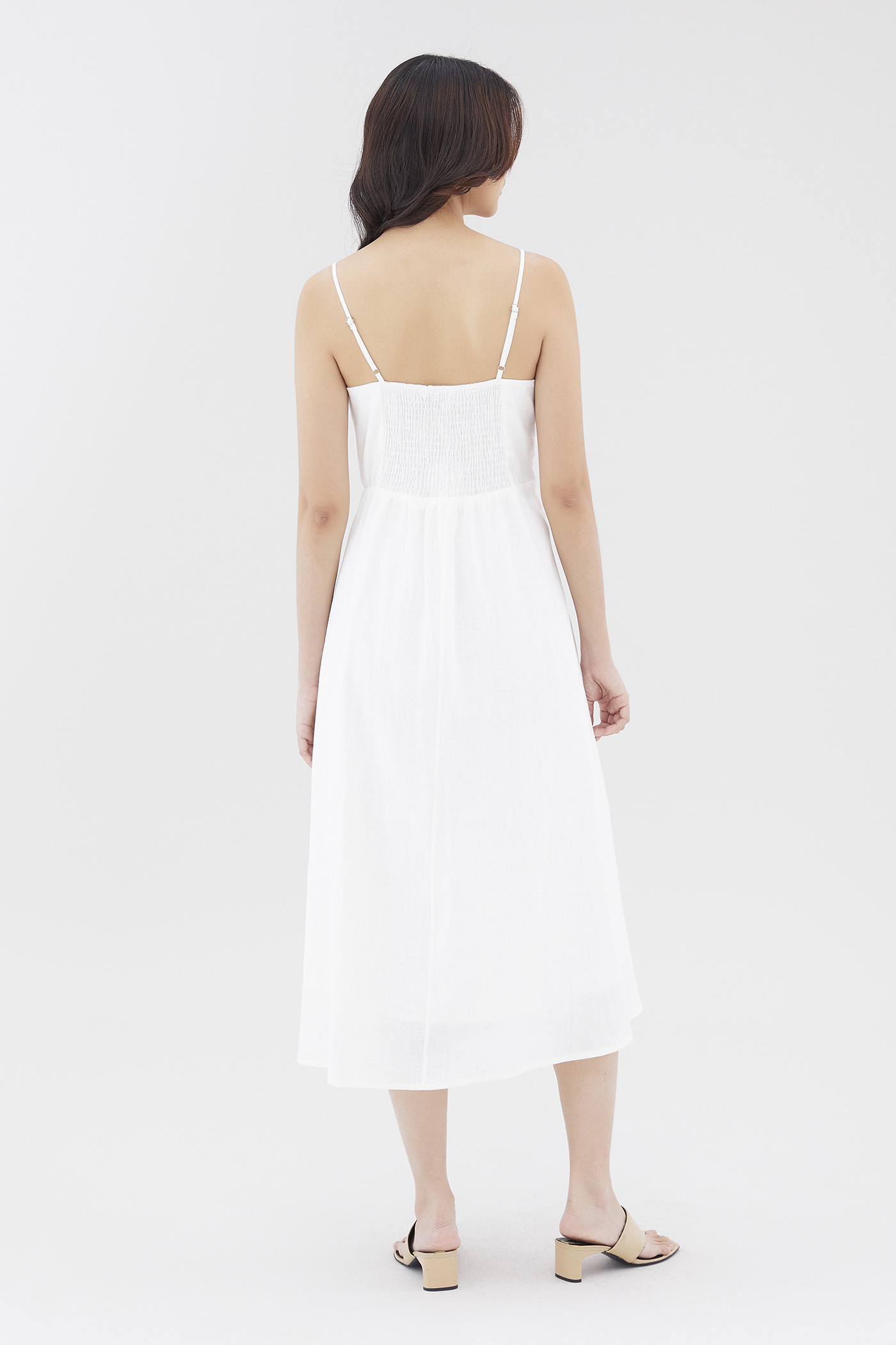 White linen swing top dress