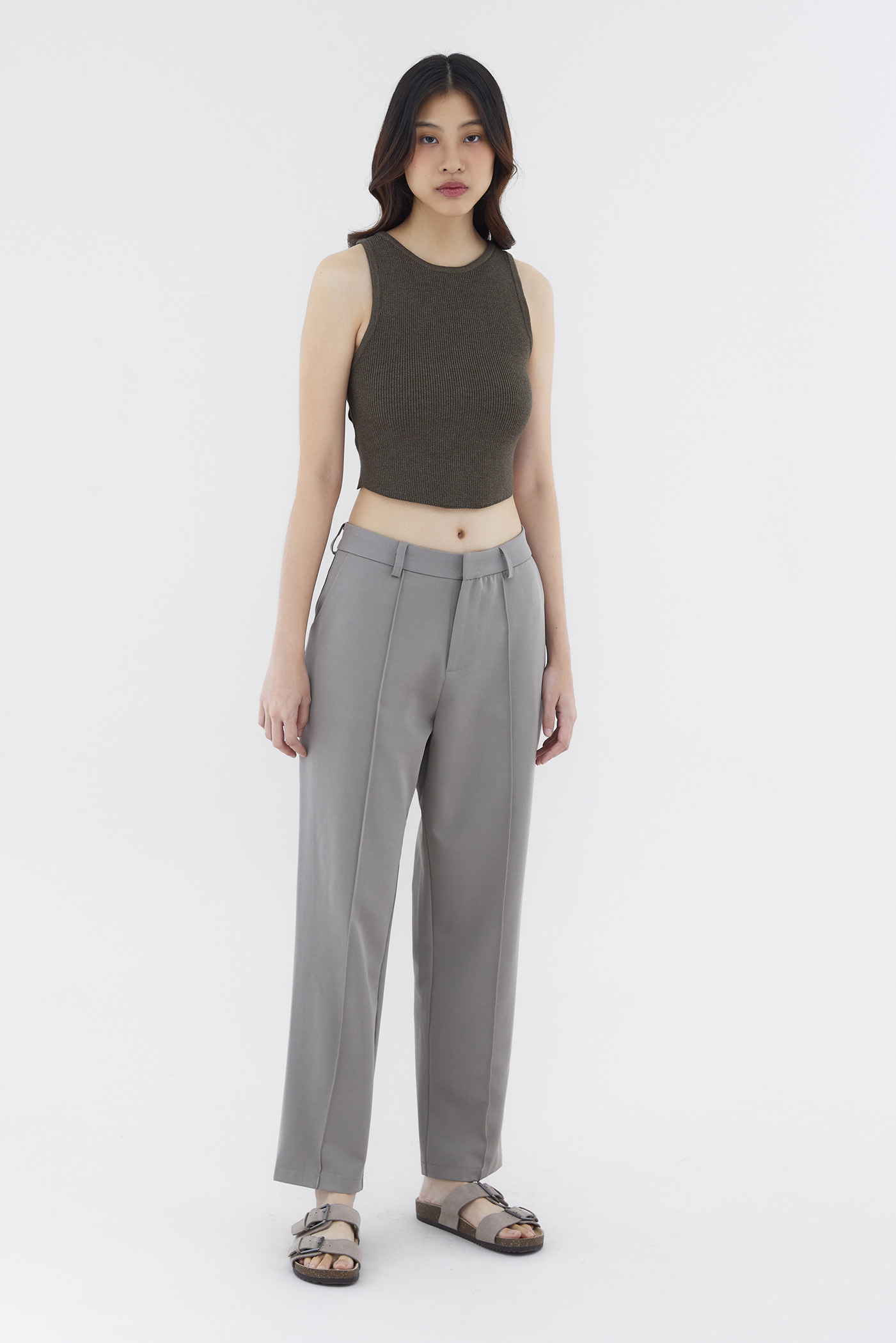 Buy STOP Solid Tailored Fit Women's Formal Wear Trouser | Shoppers Stop