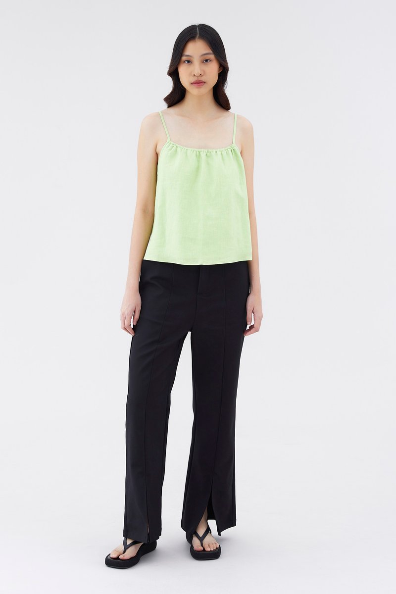 Ludora Linen Tie-Back Relaxed Top