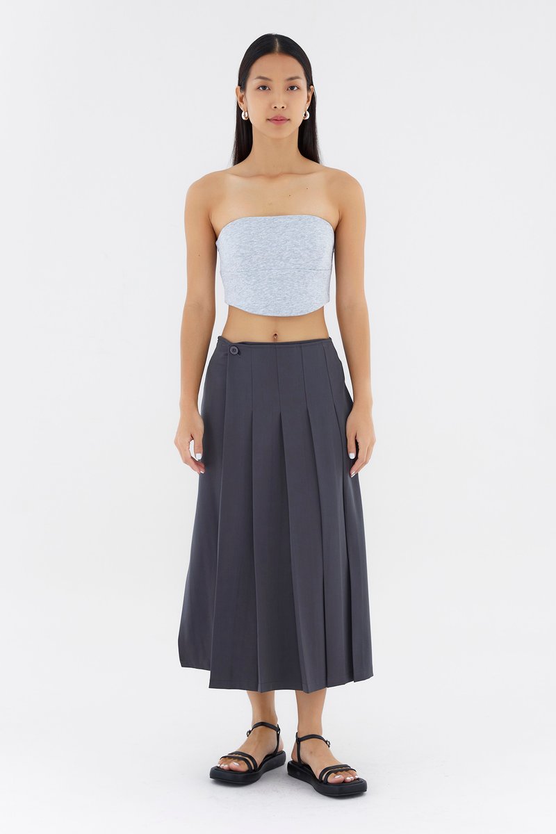 Mayce Mid-Rise Pleated Skirt