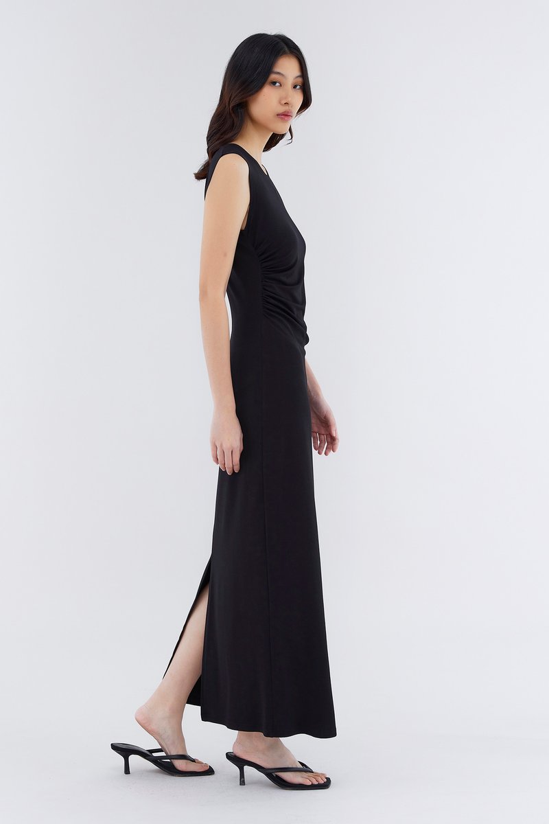 Jaendry Side Ruch Fitted Dress