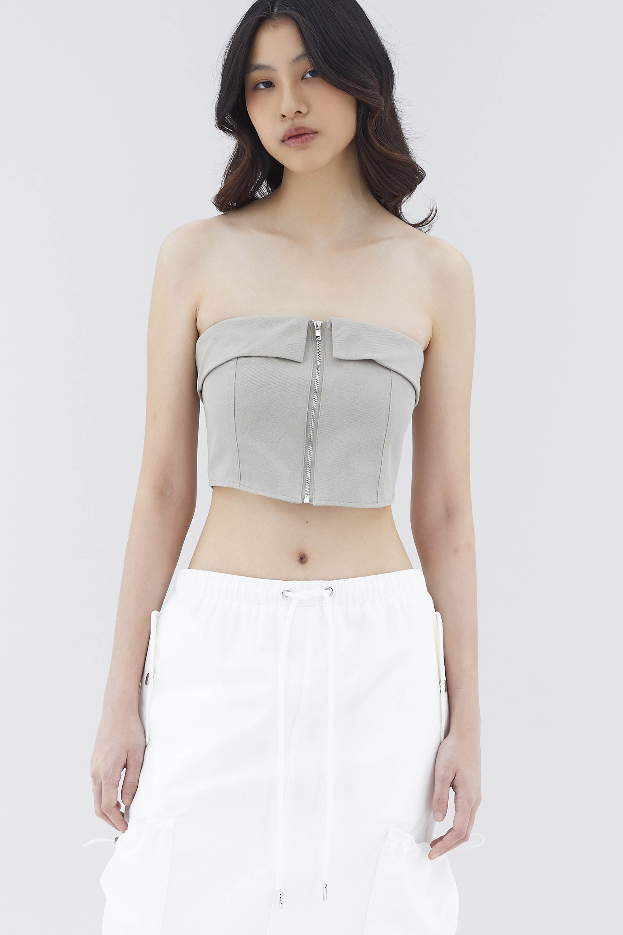Meleny Zip Tube Top The Editor s Market