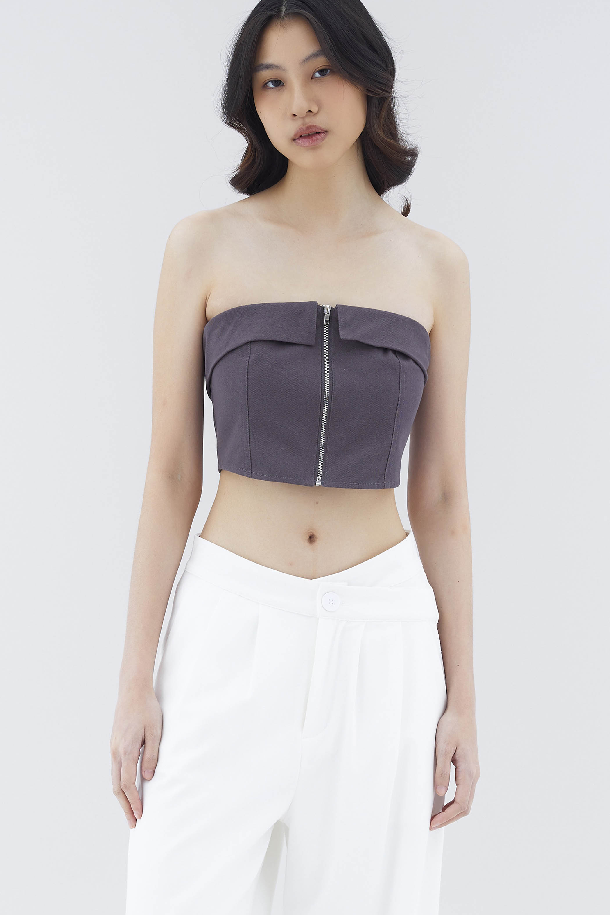 Meleny Zip Tube Top The Editor s Market