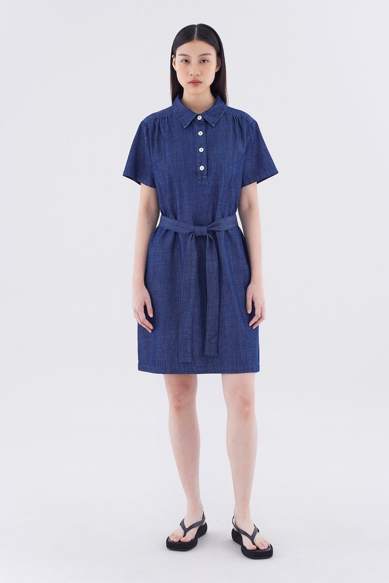 Paola Half-Button Shirt Dress