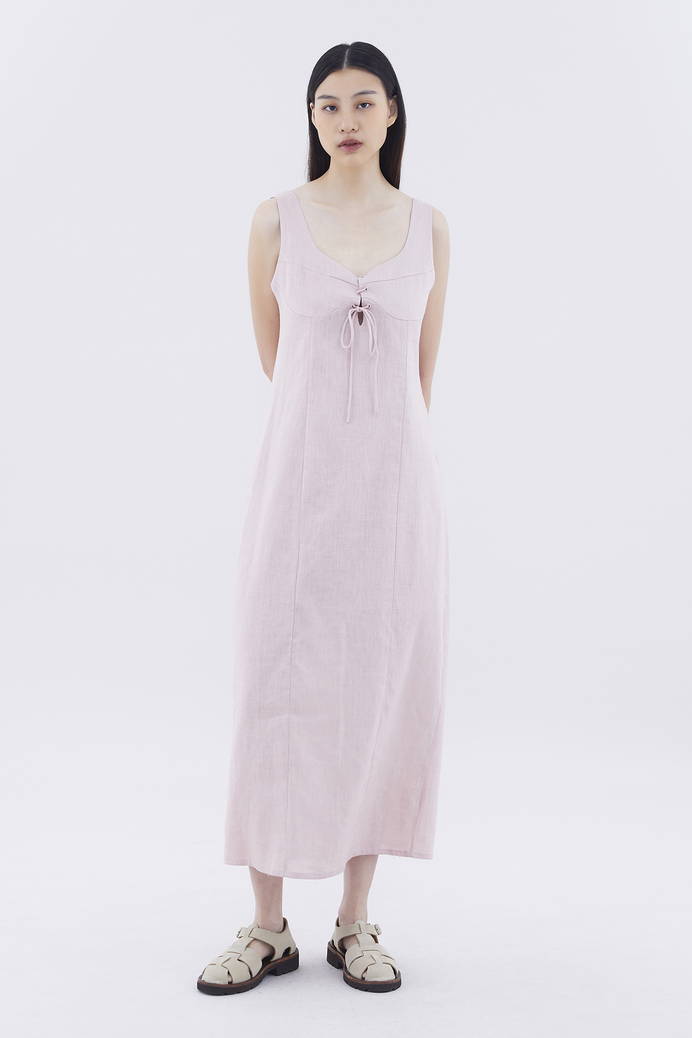 Rocio Linen Tie-Front Dress | The Editor's Market