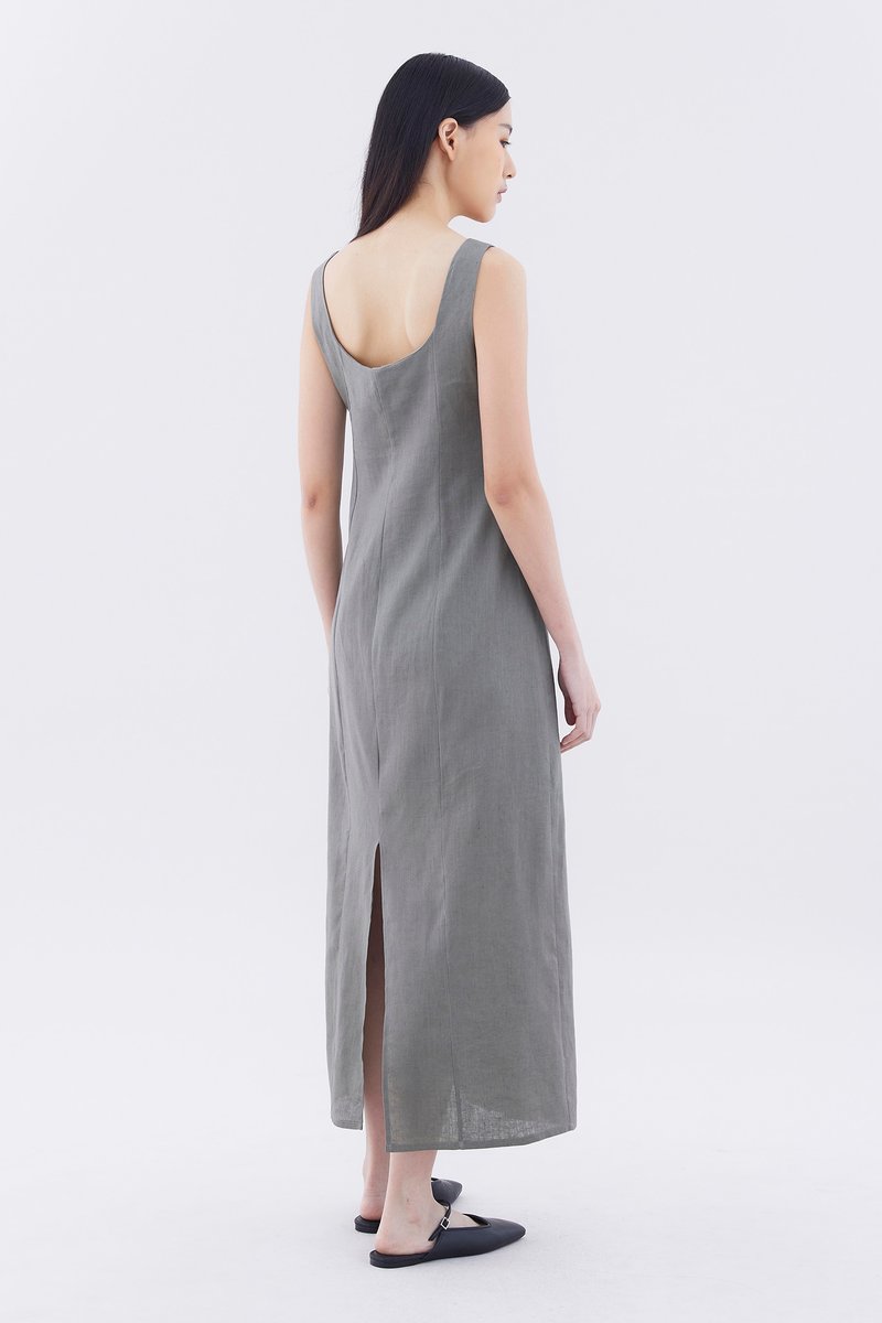 Rocio Linen Tie-Front Dress