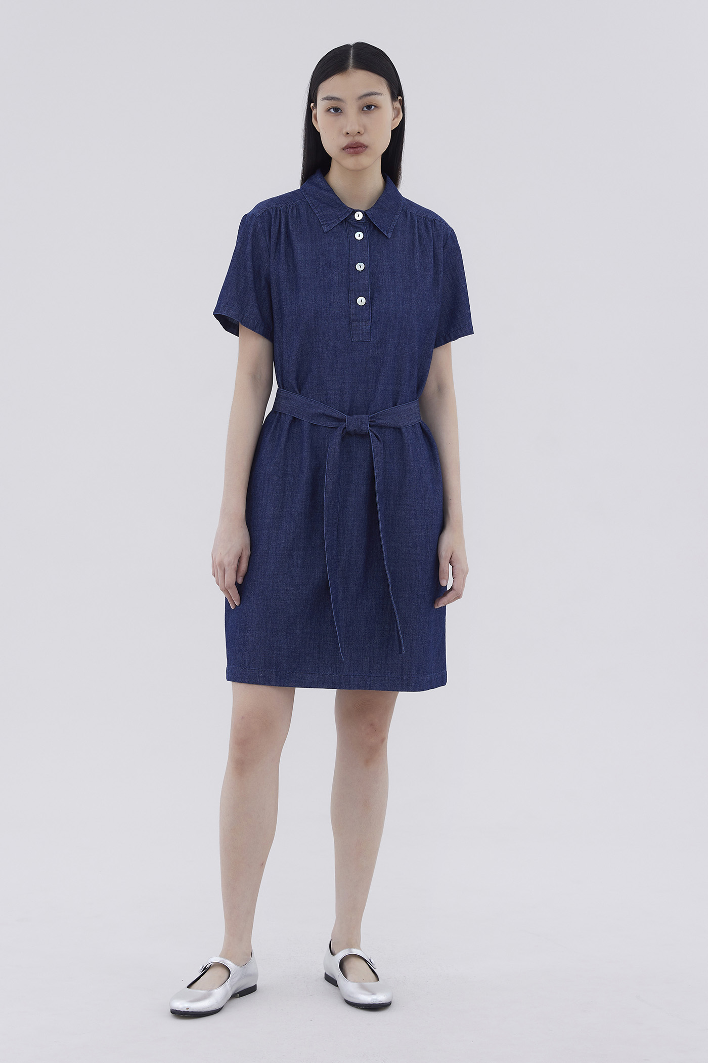 Paola Half Button Shirt Dress The Editor s Market