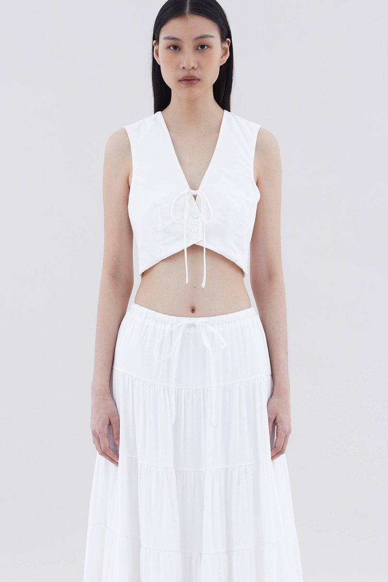 Mabrel Tie-Front Crop Top