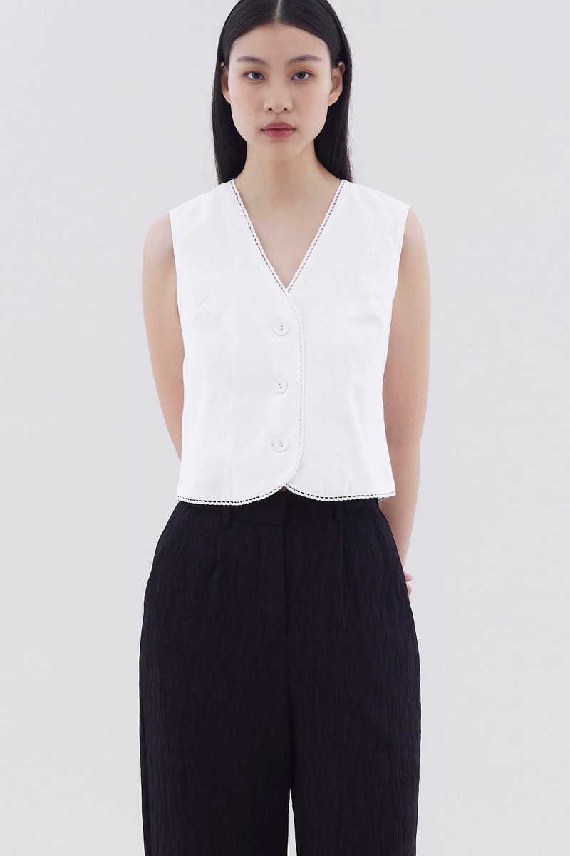 Yelena Linen Waistcoat