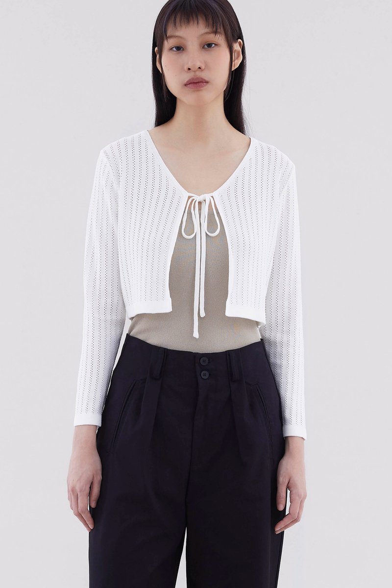 Tolly Tie-Front Crop Cardigan