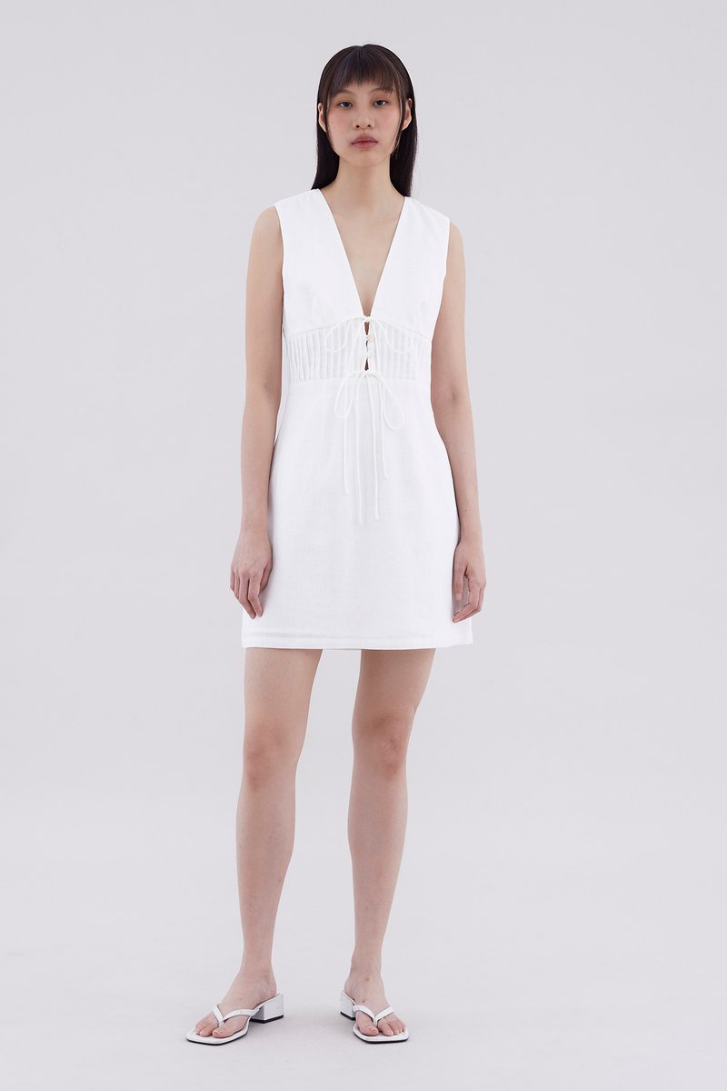 Naemi Pin-Tuck Waist Dress