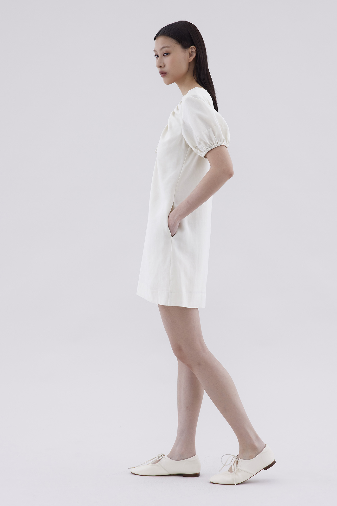 Drawstring neck dress shop