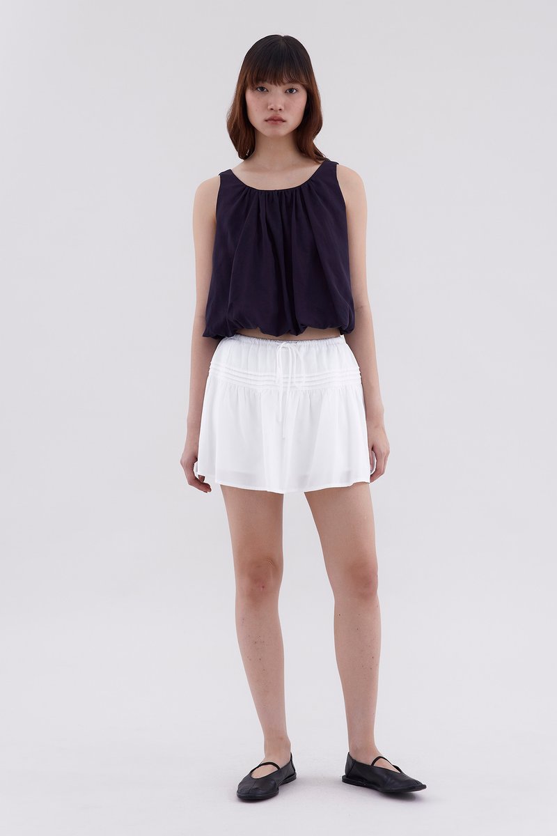 Dione Pin-Tuck Mini Skirt