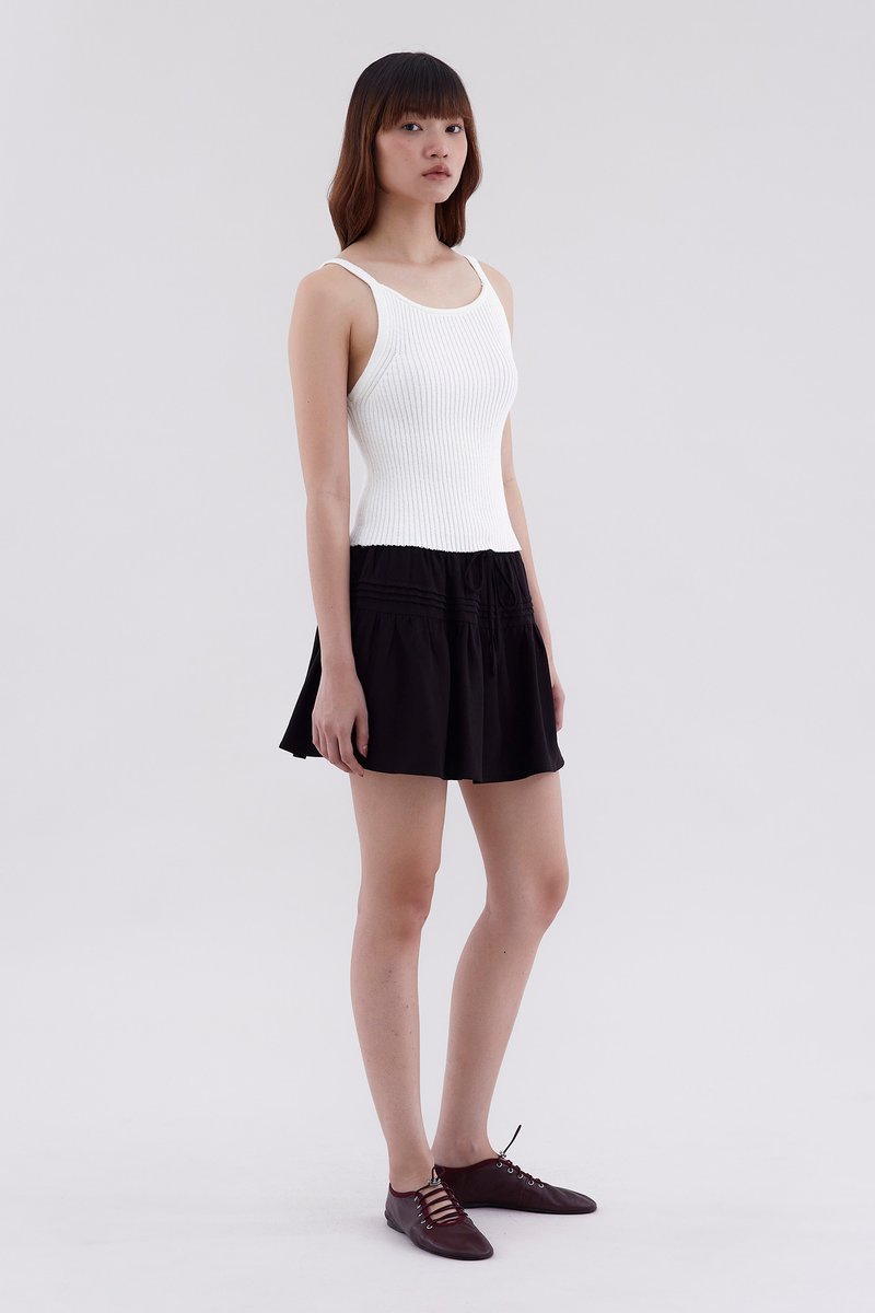 Dione Pin-Tuck Mini Skirt