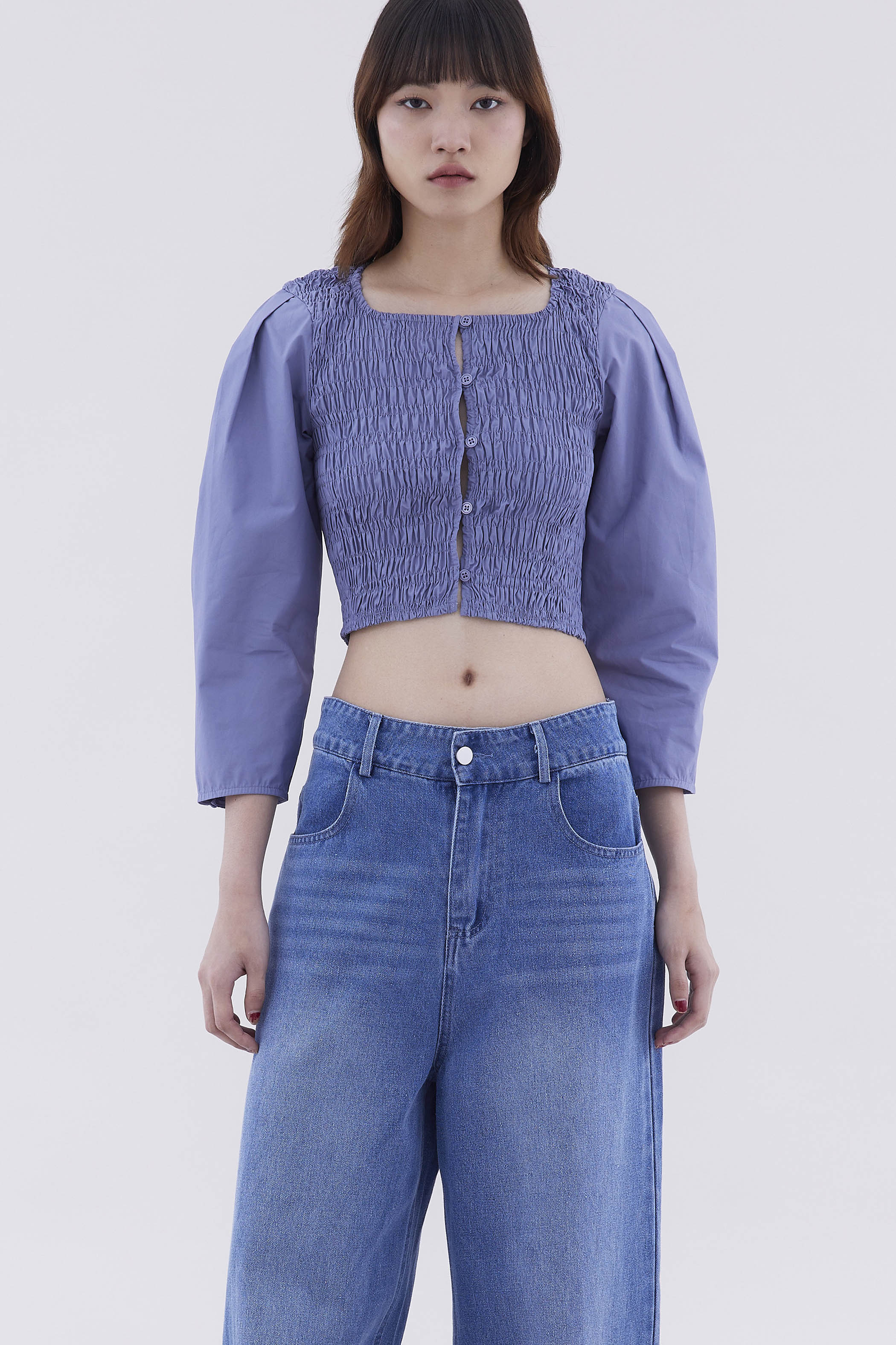 Ferroe Round Neck Smock Top The Editor s Market