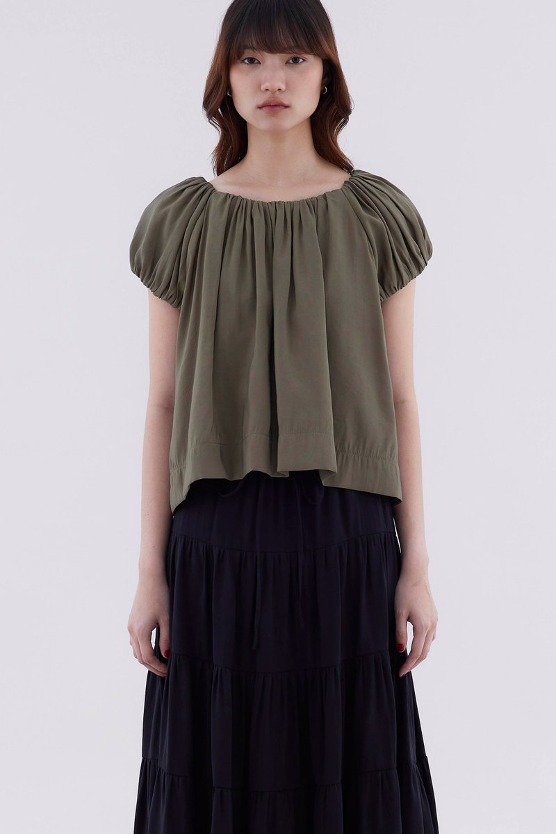 Juliena Gathered Neck Top