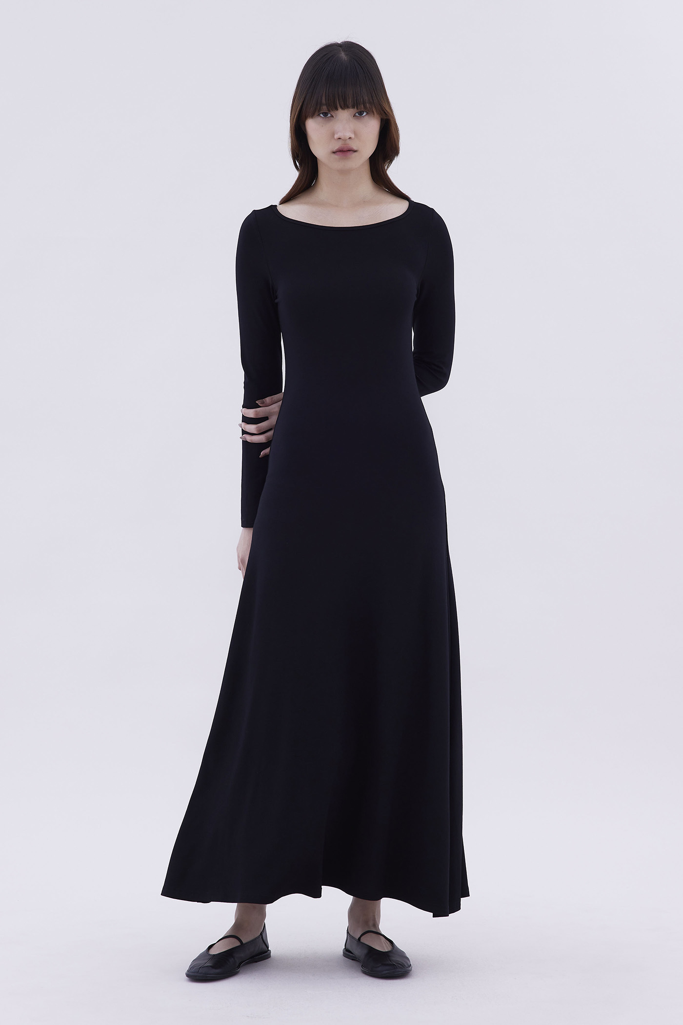 Rubine Boat Neck Jersey Dress The Editor s Market
