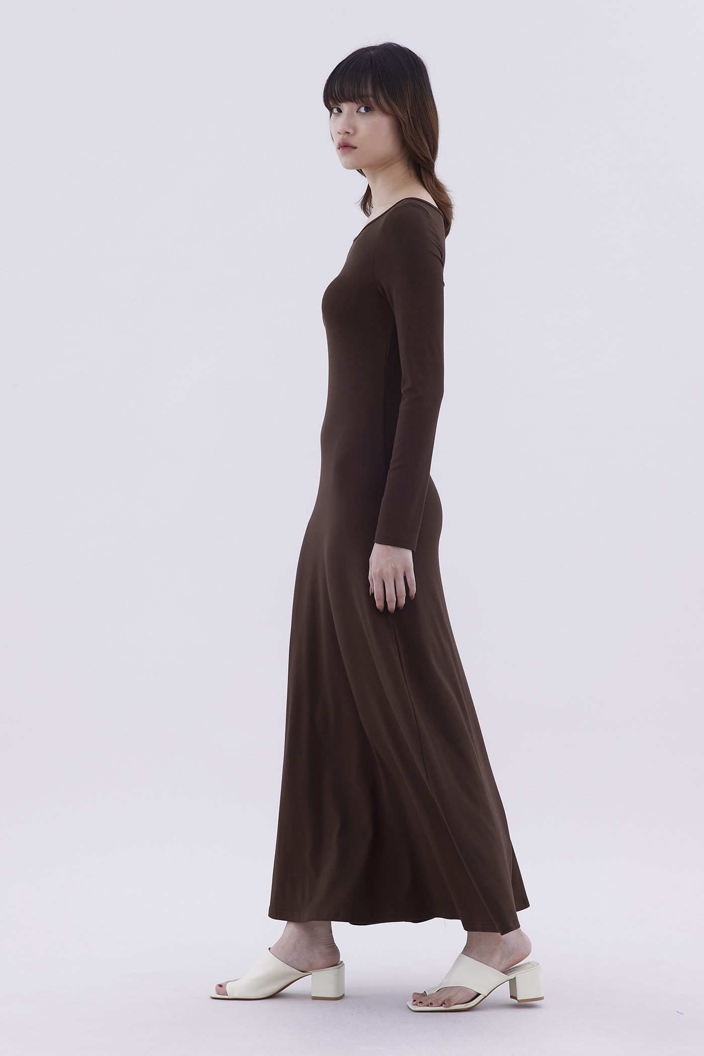 Boat neck jersey dress sales