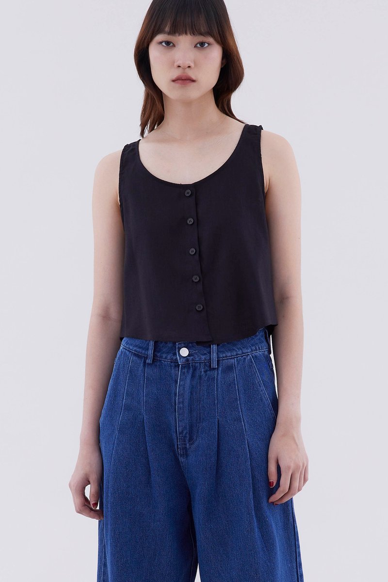Seleve Button-Down Relaxed Top