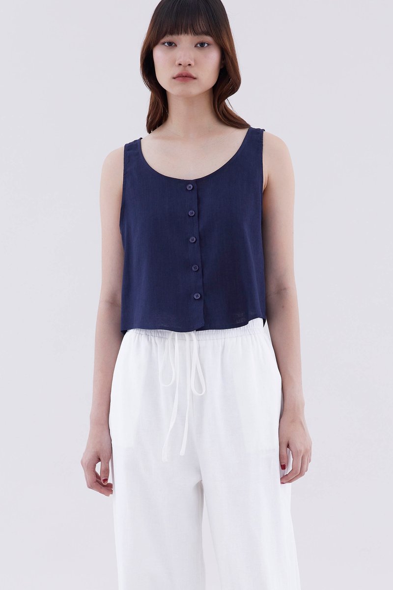 Seleve Button-Down Relaxed Top