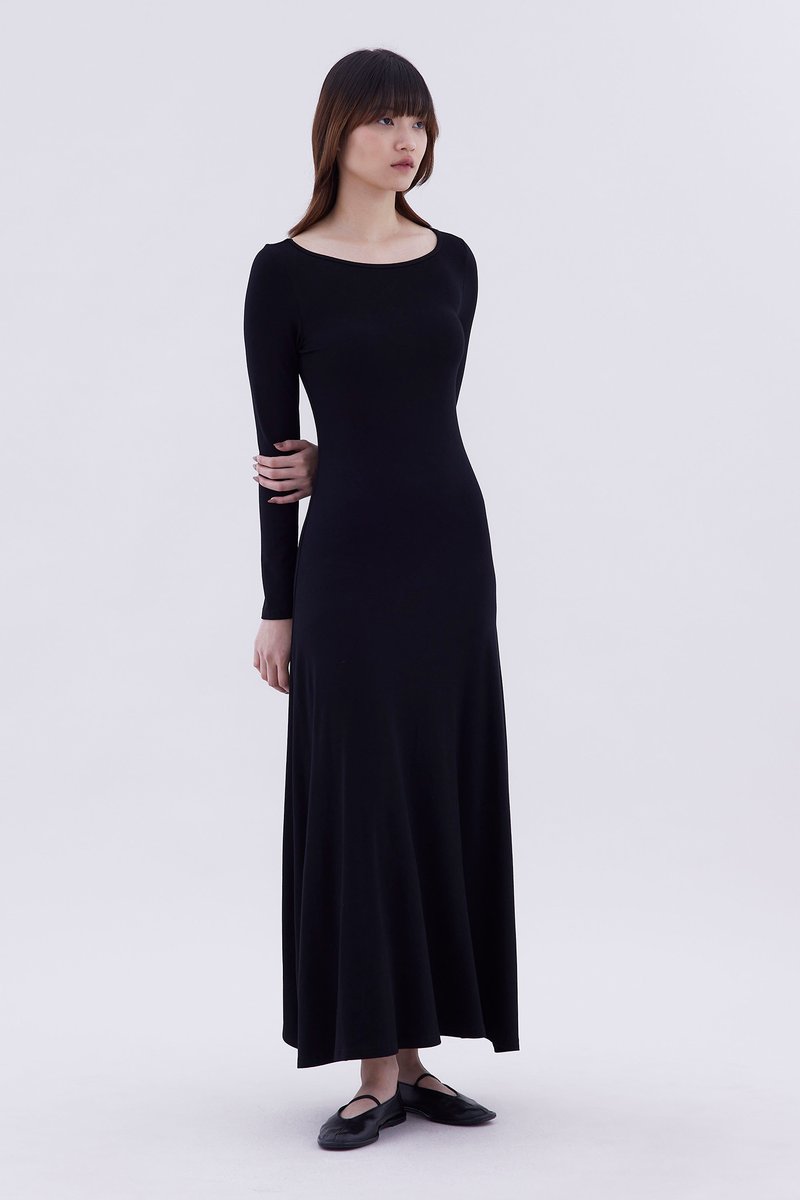 Image 133: Rubine Boat Neck Jersey Dress