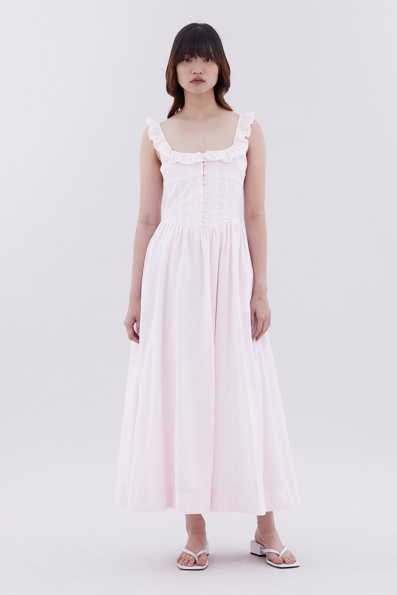 Saera Ruffle Neck Dress