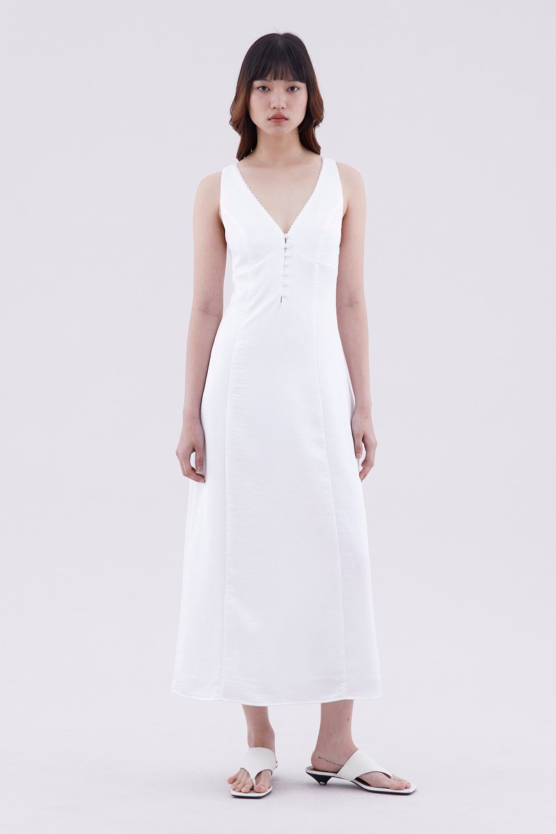 Zelina Cross-Back Slip Dress