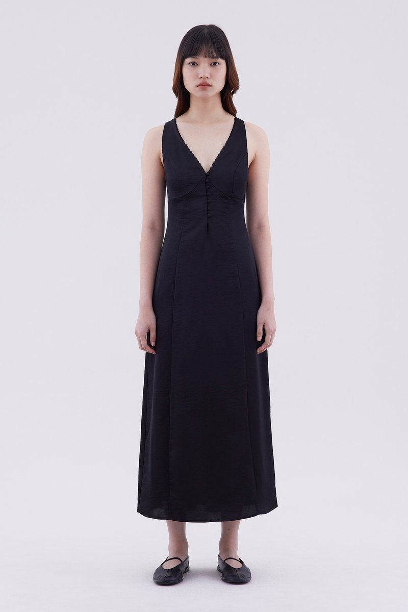 Zelina Cross-Back Slip Dress