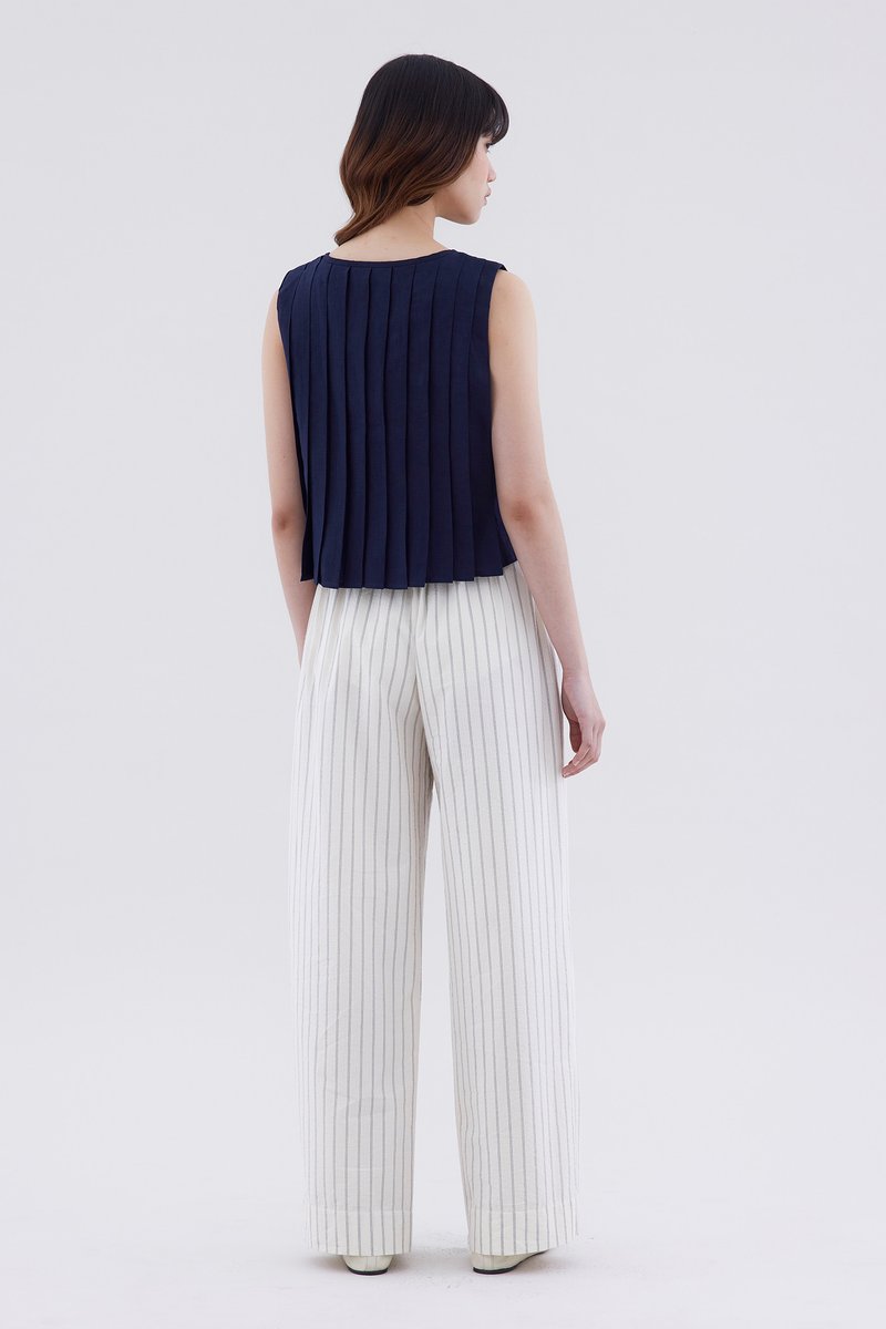 Averi Pleated Boxy Top