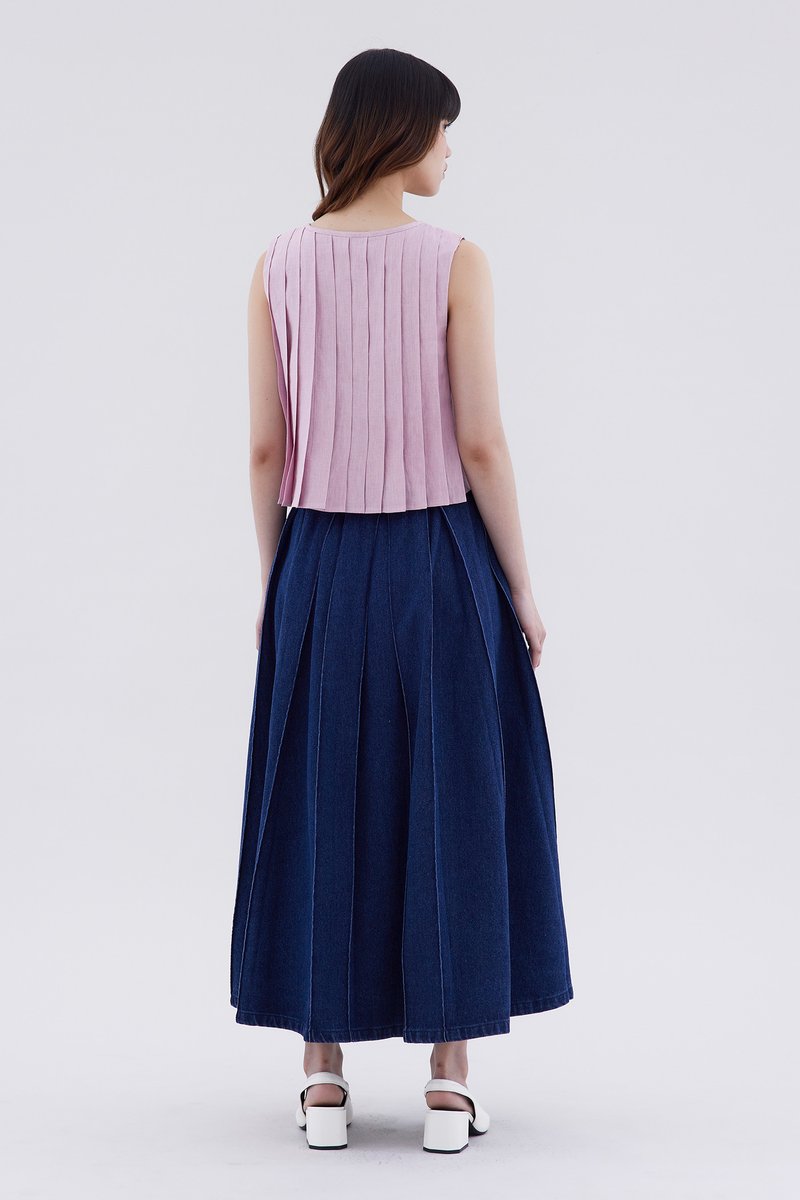 Averi Pleated Boxy Top