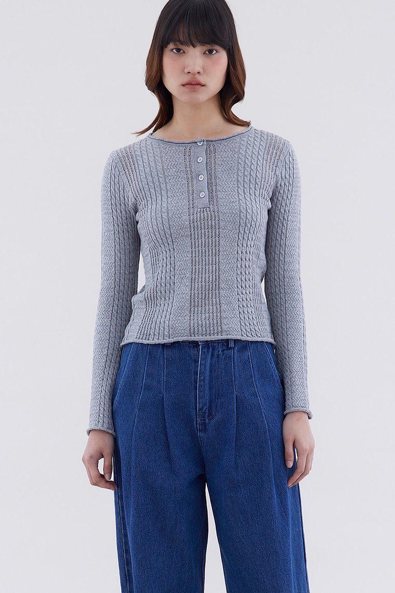 Hevena Cable-Knit Top