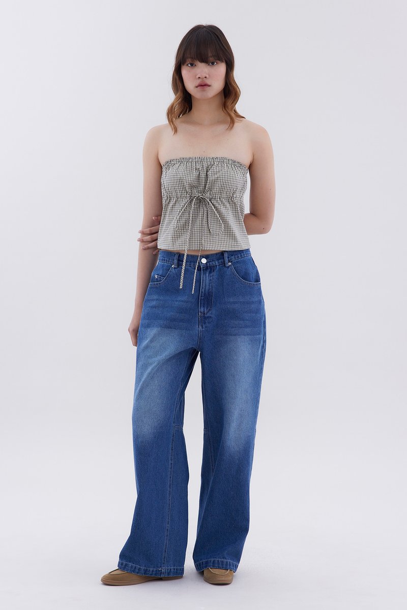 Caeri Mid-Rise Straight Jeans