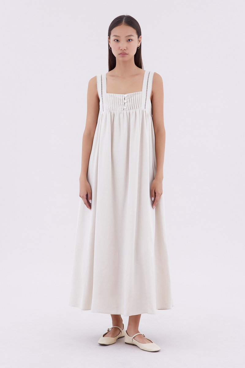 Debrea Pin Tuck Maxi Dress