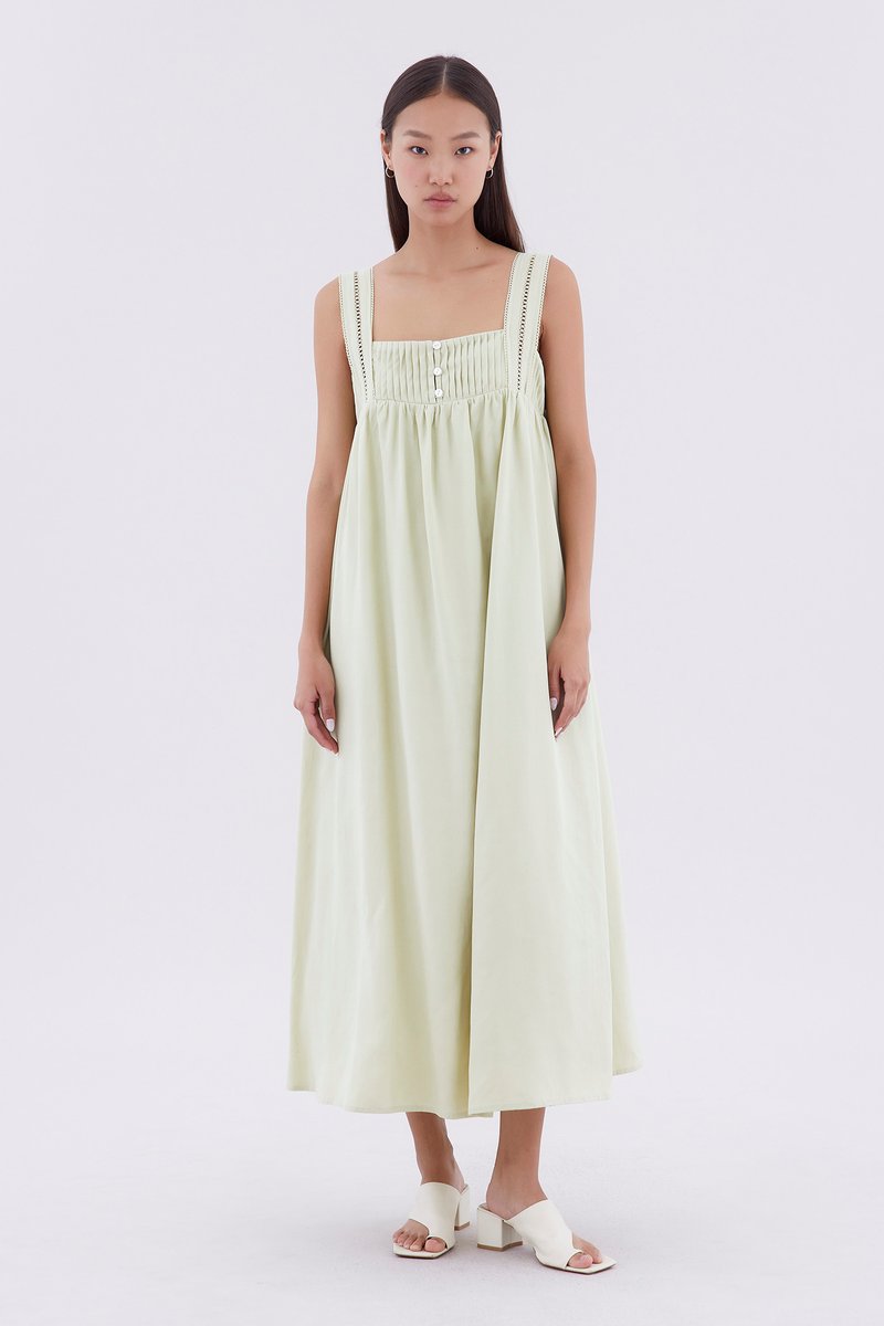 Debrea Pin Tuck Maxi Dress