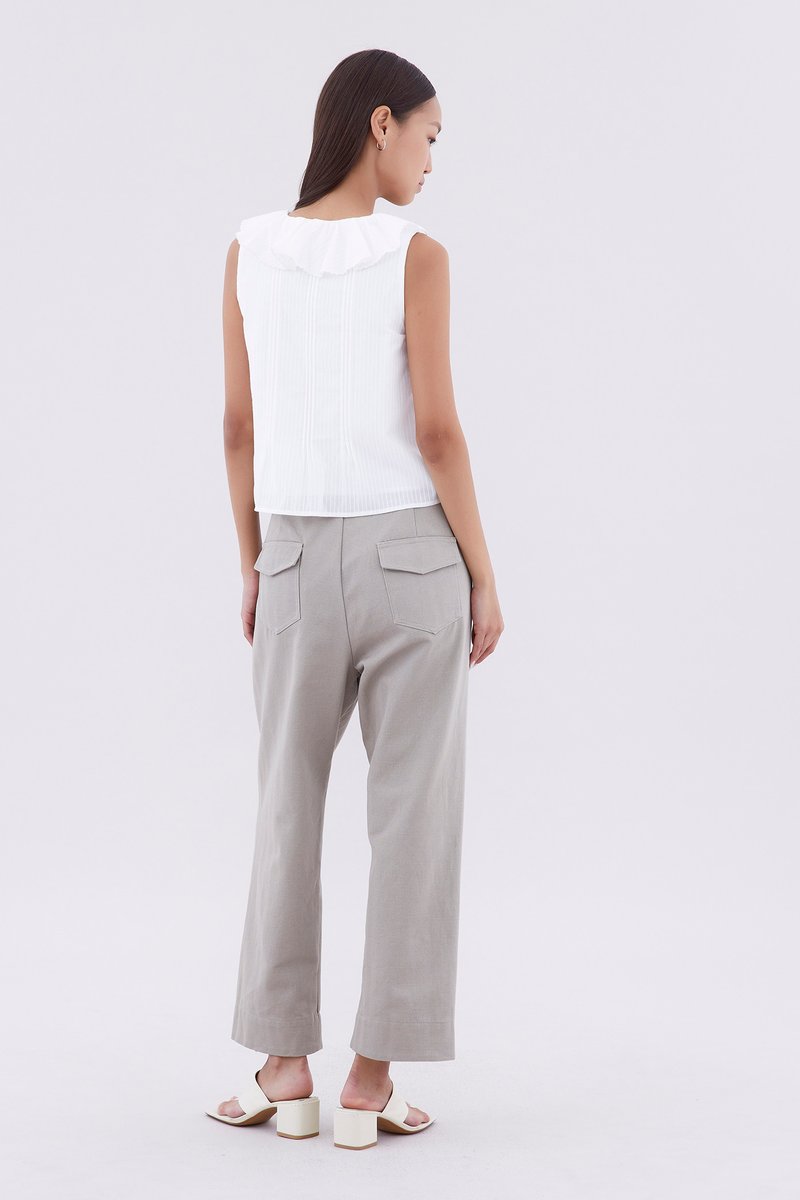 Olivie Ruffle Neck Top