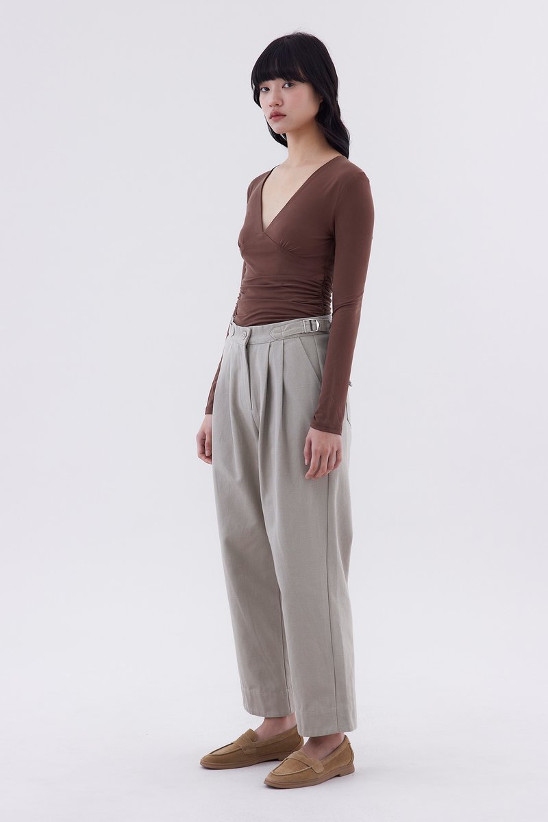 Harpel High-Rise Pleated Pants