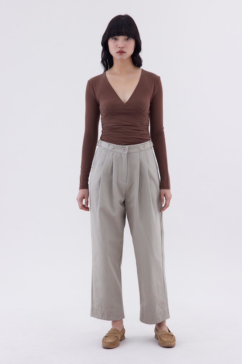 Harpel High-Rise Pleated Pants