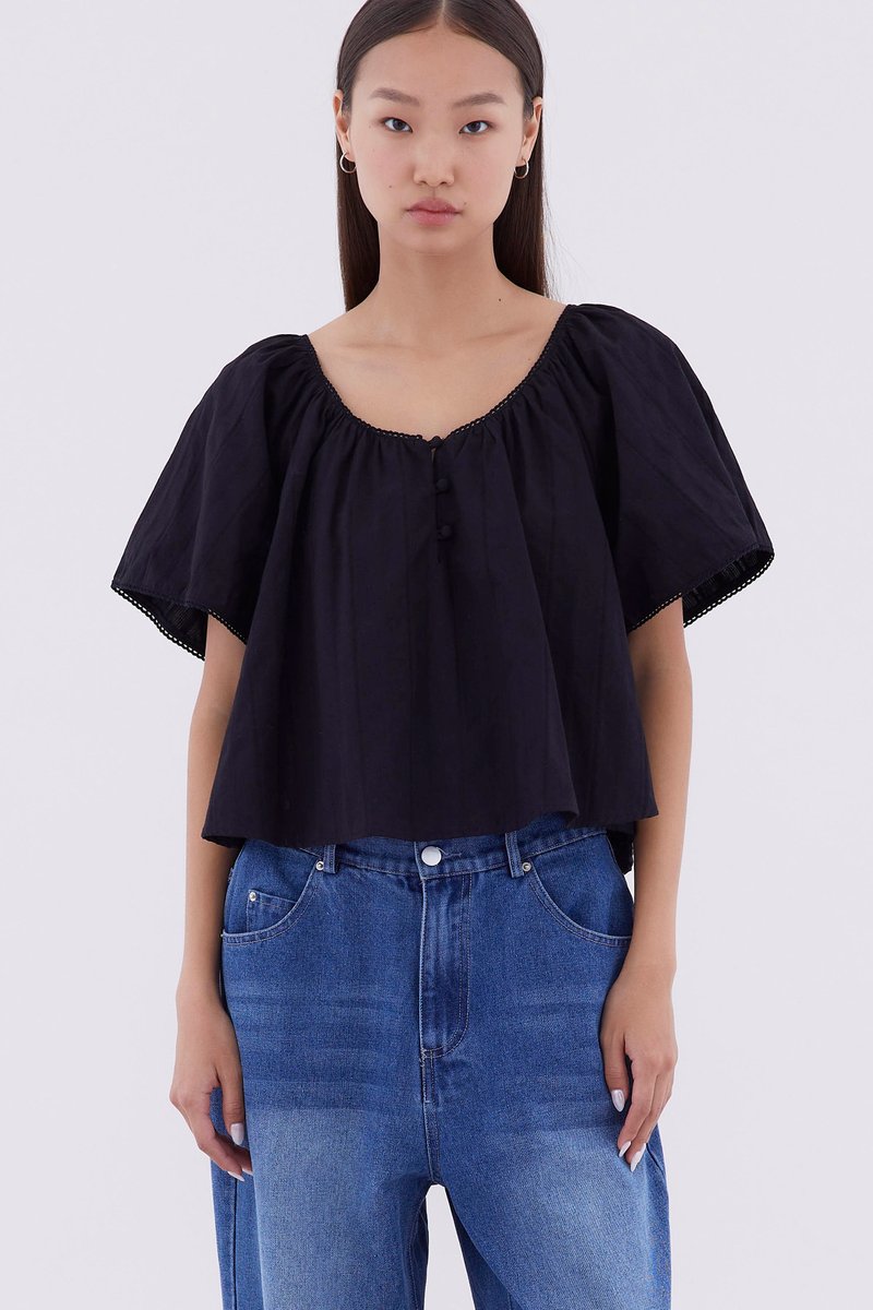 Orella Bell-Sleeve Blouse