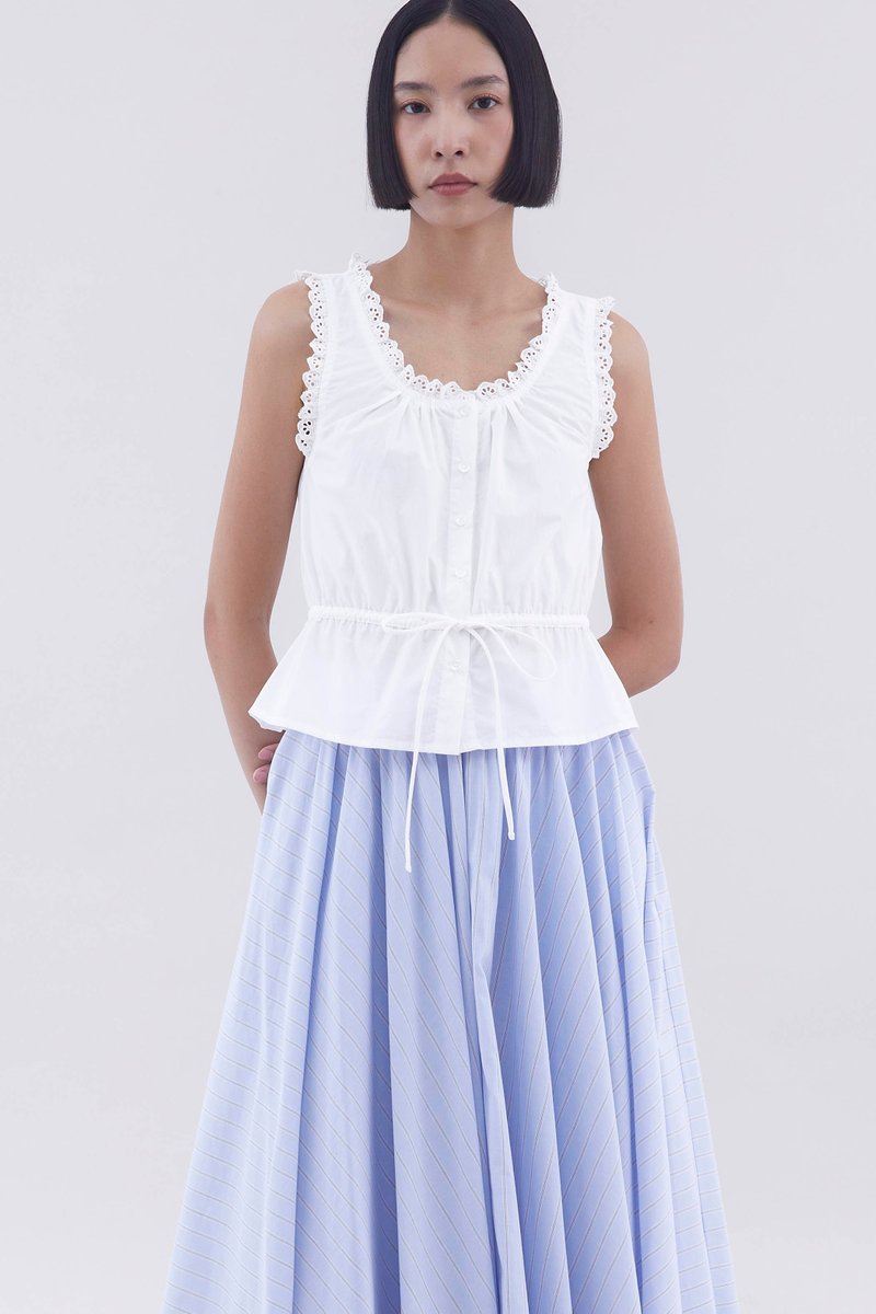 Leadow Lace-Trim Top