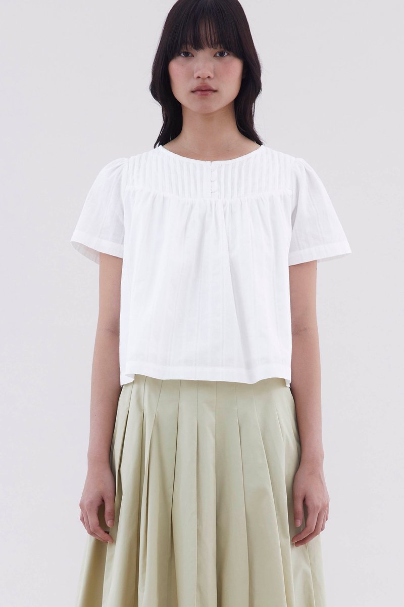 Laire Pin-Tuck Relaxed Top