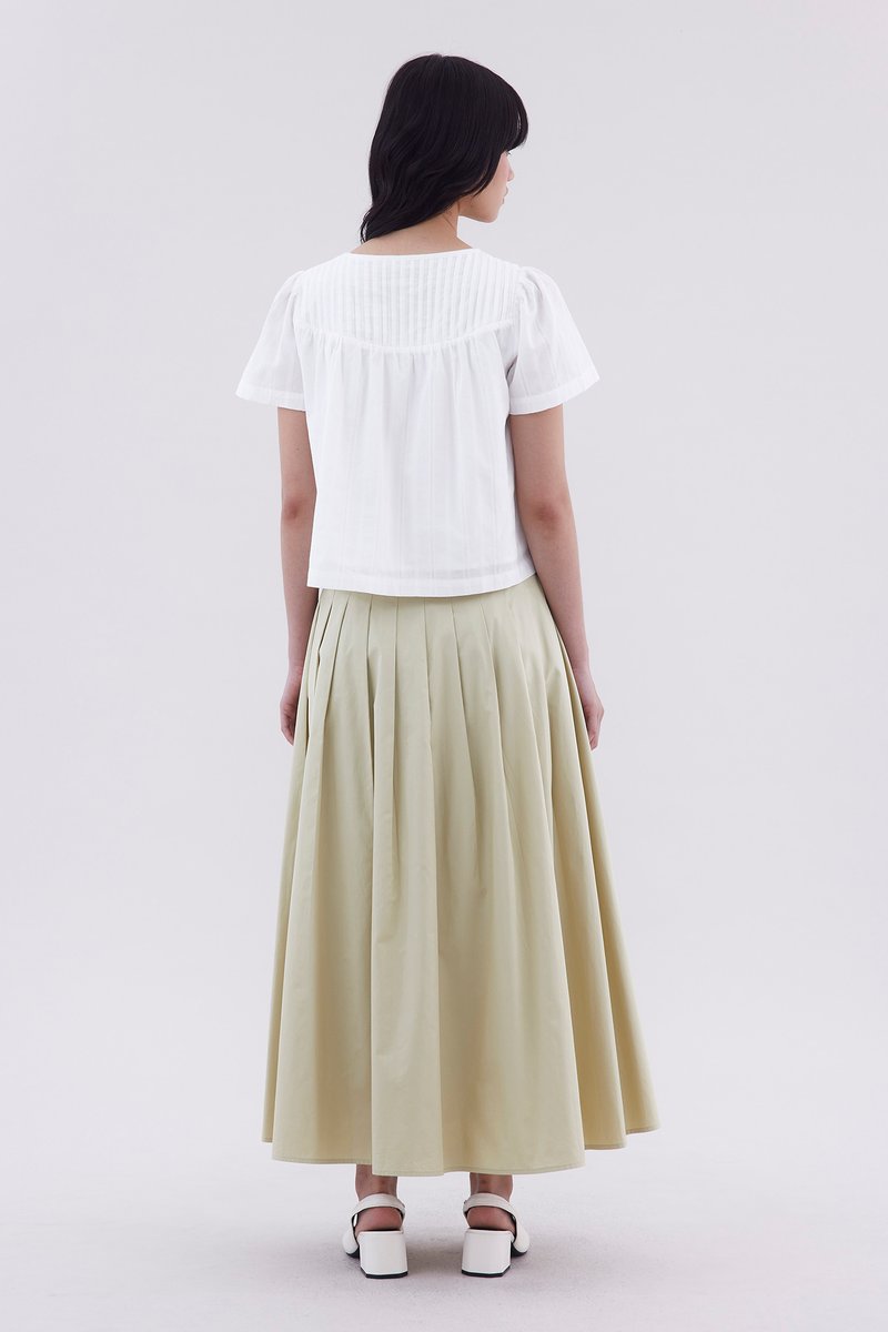 Laire Pin-Tuck Relaxed Top