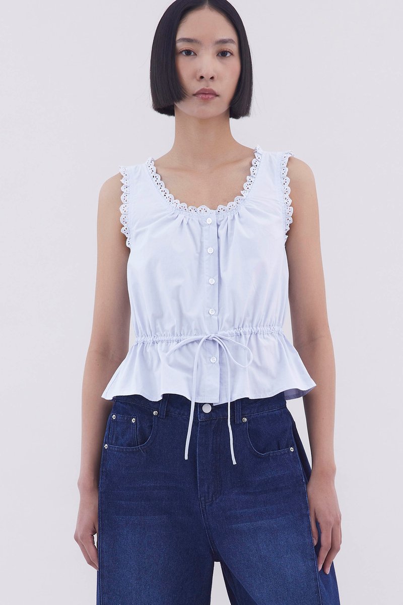 Leadow Lace-Trim Top