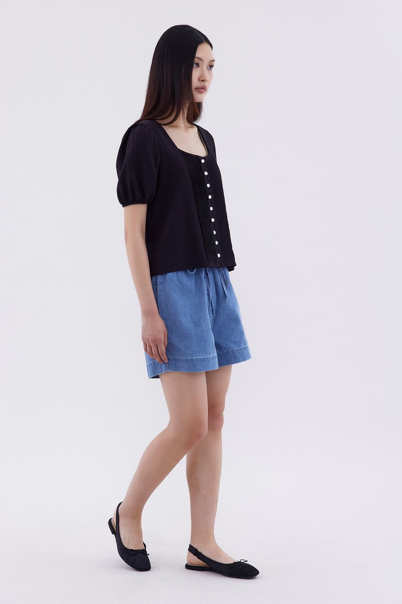 Kristel Square-Neck Top