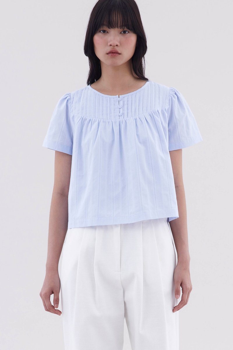 Laire Pin-Tuck Relaxed Top