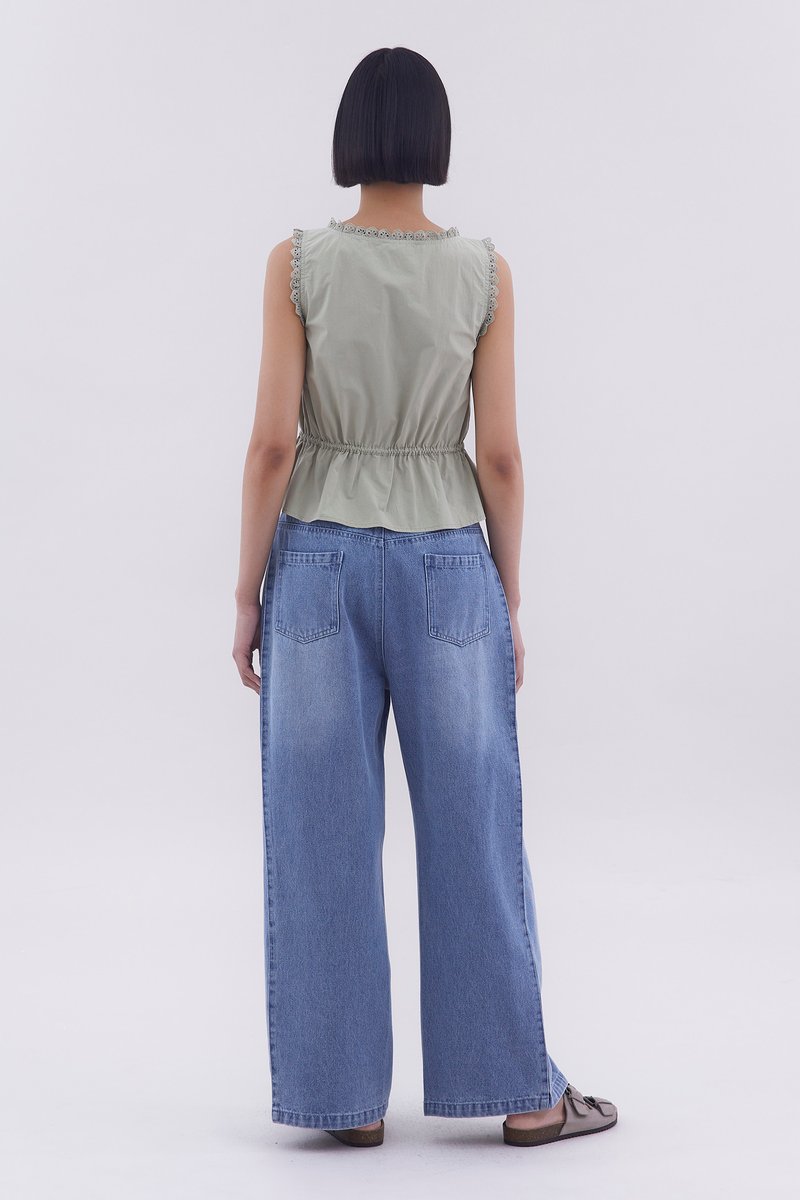 Leadow Lace-Trim Top