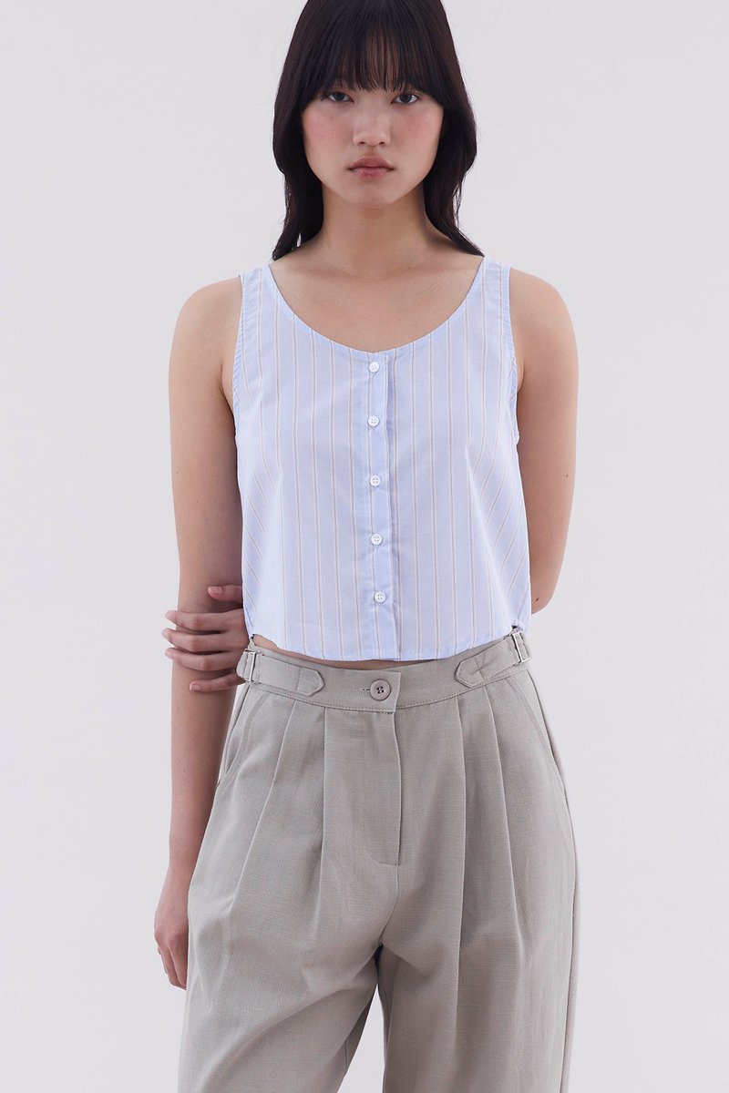 Seleve Button-Down Relaxed Top